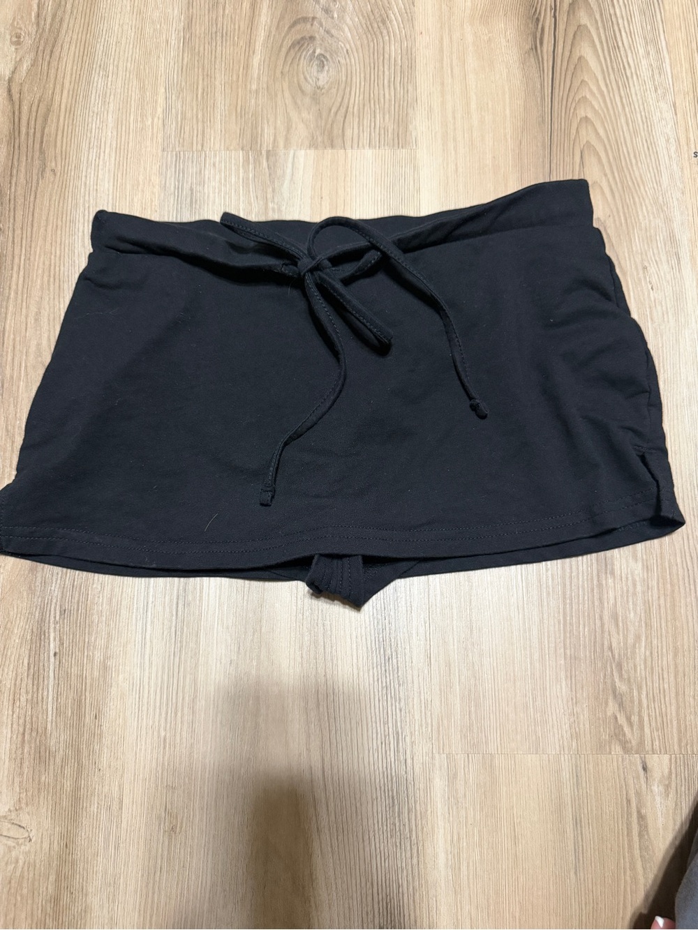 Edikted Black Mini Skort with Drawstring Waist